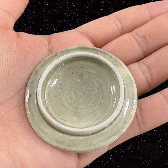 Hand Made Mexico Pottery Trinket Box W Lid Hand Painted Bird Jewelry Storage VTG - Picture 8 of 10